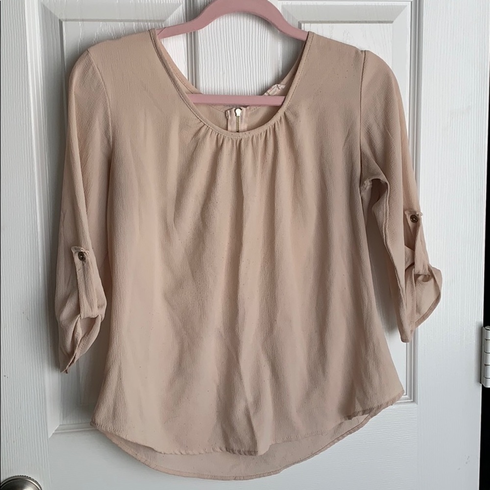 Cream 3/4 Sleeve Top